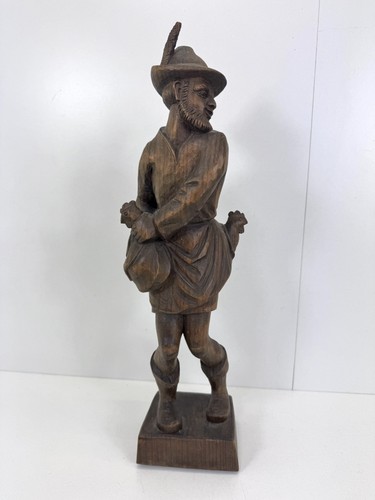 Alte holzfigur jäger jagd - holzfigur,
