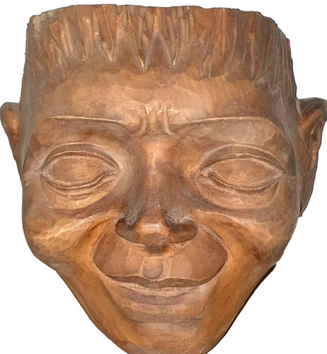 Maske aus holz - aus, geschnitzt