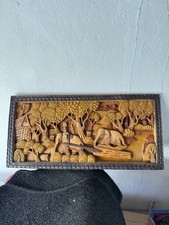 Wandbild Holz Schnitzerei