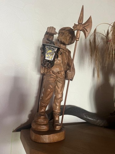 Nachtwächter holzfigur mit - nachtwächter,