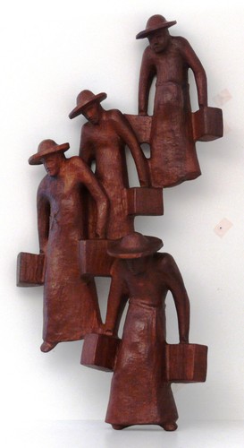 Schönes relief aus - -, holz