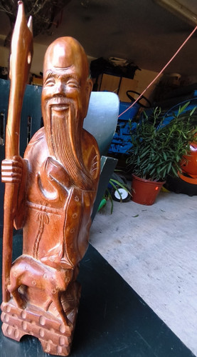 Chinesische holzskulptur figur - holzskulptur,