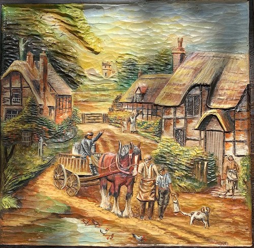 Holzbild holzrelief mit - holzrelief,