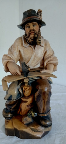 Holzfigur"Bauer-Dengler,Holzsc