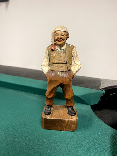 Antike holzfigur schlafkappe - holzfigur,
