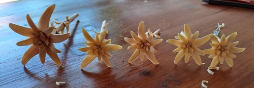 Edelweiss aus holz 5 - aus, stück