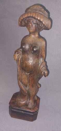 Holzfigur frau akt geschnitzt - akt,