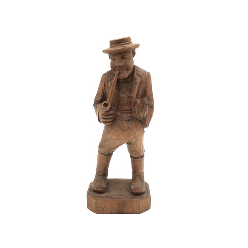 Alte holzfigur bauer wanderer - bauer,