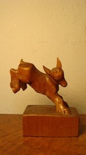 Alte Holz Tier Figur Zicklein