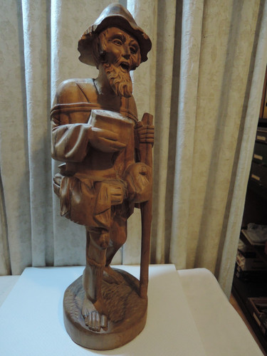 Holzfigur kräutersammler - holzfigur,