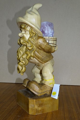 34cm zwerg holzfigur - zwerg,