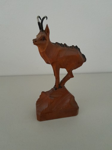 Holzfigur gemse handgeschnitzt - gemse,