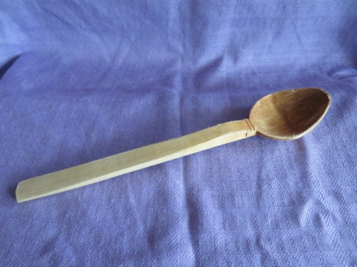 Geschnitzter holzlöffel - geschnitzter,