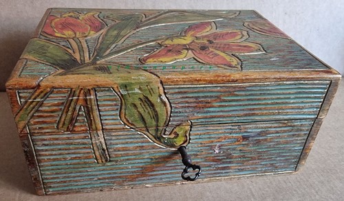 Jugendstil kästchen aus holz - jugendstil,