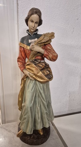 Holzfigur frau bäuerin cm - holzfigur,