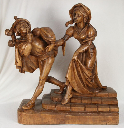 Große alte holzfigur - alte,