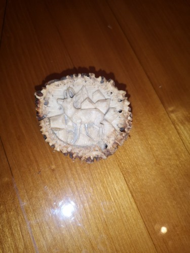 Geschnitzte hirschhornrose - hirschhornrose, ca
