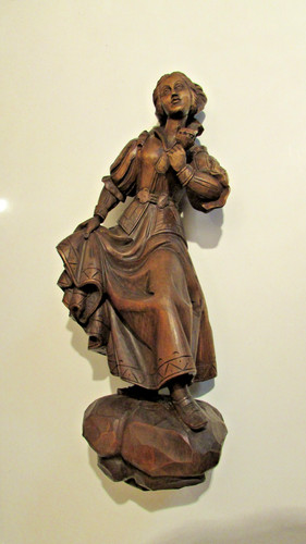 Wandfigur holzfigur frau in - wandfigur,
