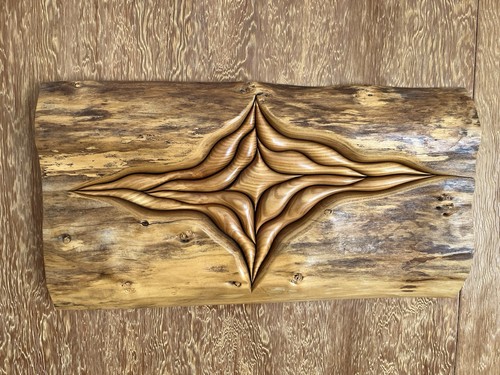 Dekoratives relief aus holz - relief,